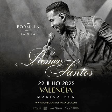 romeo santos en valencia|Entradas Romeo Santos Valencia 